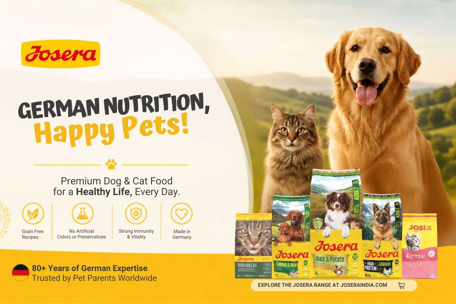 The Ultimate Guide to Josera Pet Nutrition: German-Engineered Dog & Cat Food in India